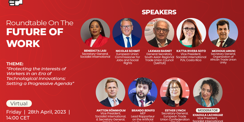 Première table ronde de l'Internationale socialiste sur l'avenir du travail